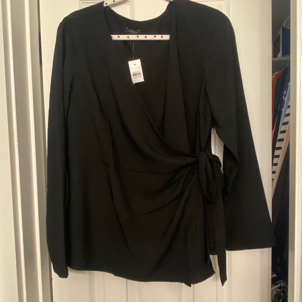 Brand NWT ann taylor wrap shirt